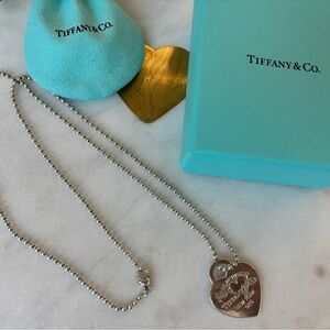 Tiffany & Co. Silver Heart Charm Necklace